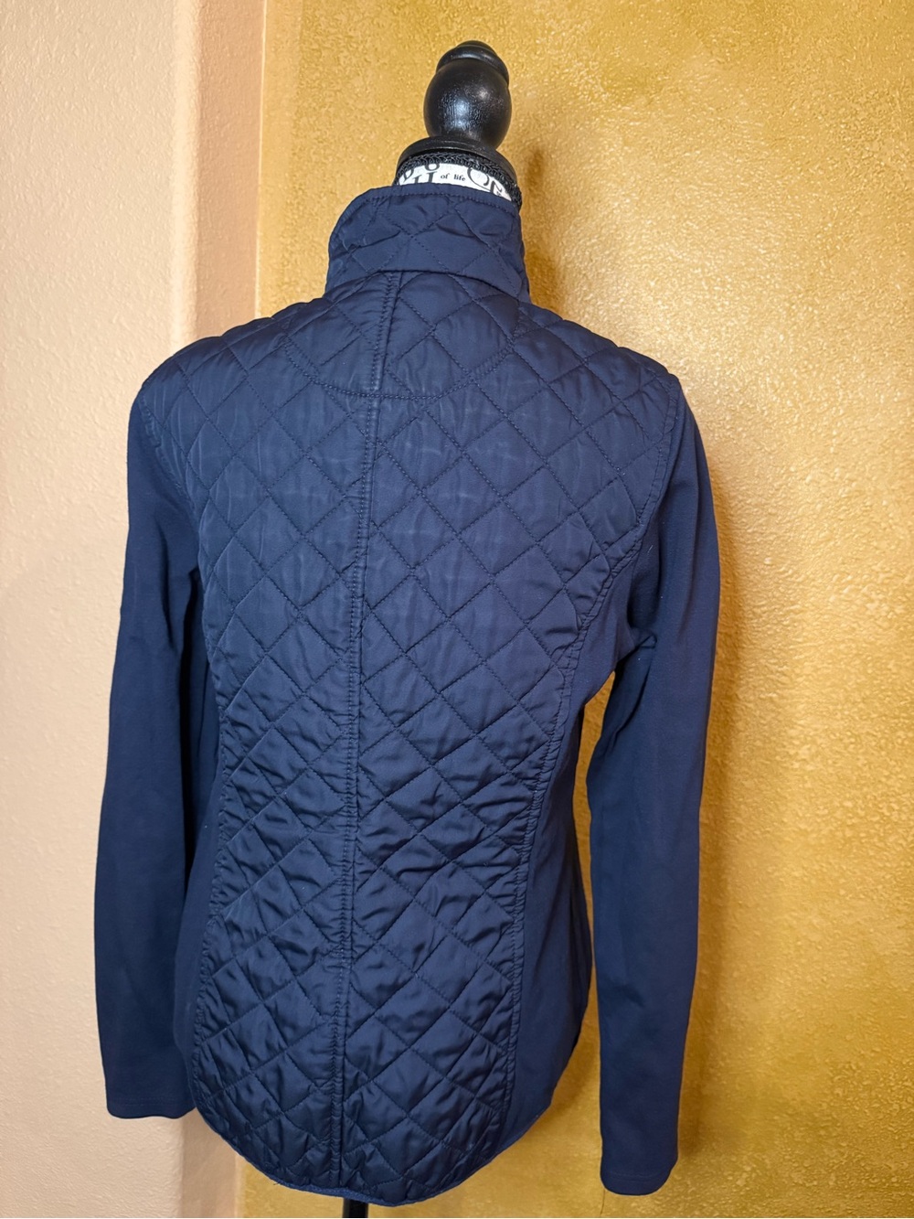 Banana Republic Navy Quilted Zip-Front Jacket - Picture 3 of 5